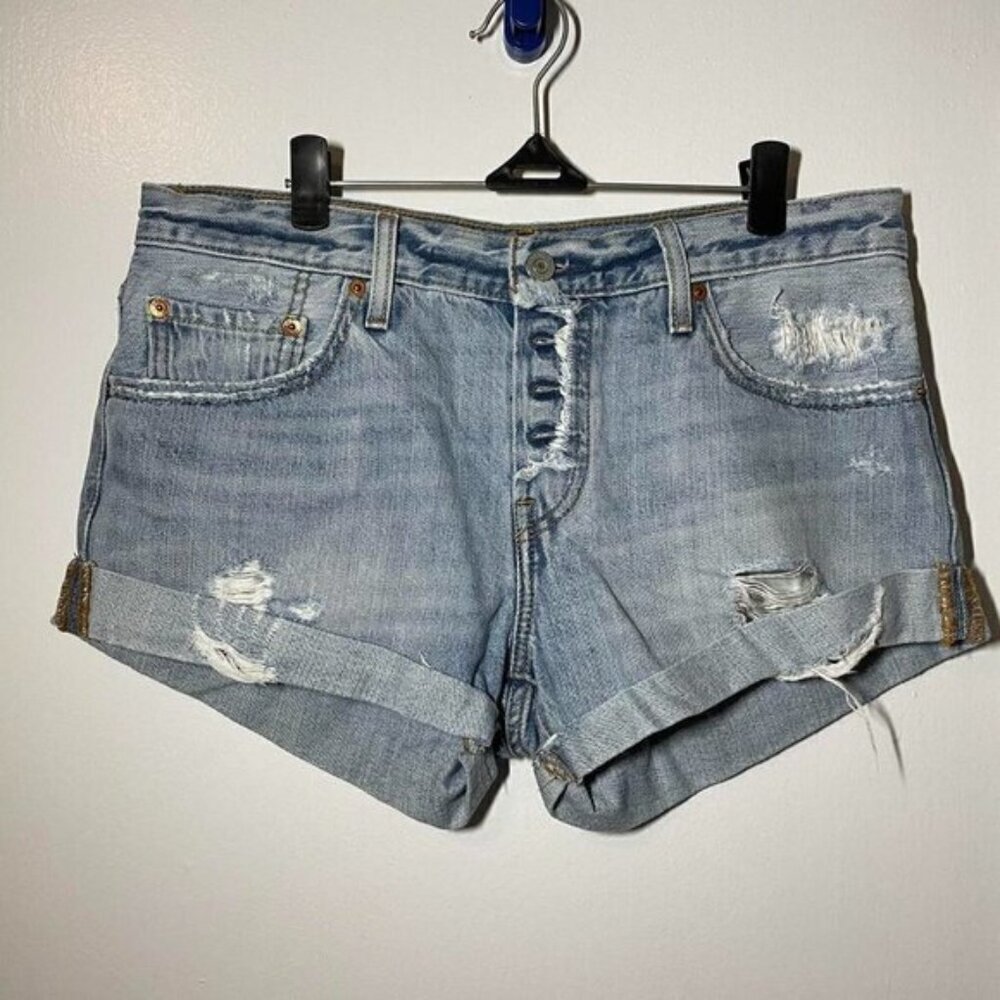 LEVIS 501 Roll Hem Short in Country Road size 27 - Picture 2 of 5